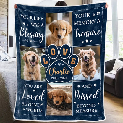 Custom Photo Thanks For Everything, I Had A Great Time - Memorial Personalized Custom Blanket - Sympathy Gift For Pet Owners, Pet Lovers