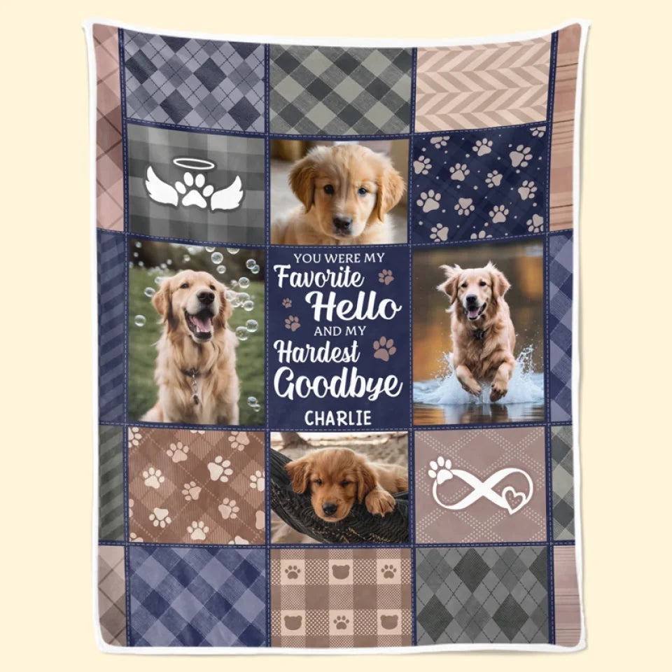 Custom Photo No Amount Of Time Can Erase The Memory Of A Good Pet - Memorial Personalized Custom Blanket - Sympathy Gift For Pet Owners, Pet Lovers