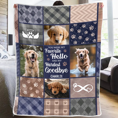 Custom Photo No Amount Of Time Can Erase The Memory Of A Good Pet - Memorial Personalized Custom Blanket - Sympathy Gift For Pet Owners, Pet Lovers
