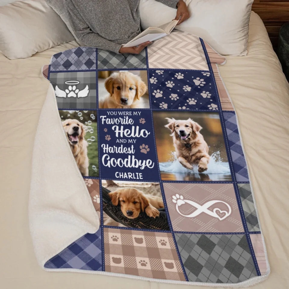 Custom Photo No Amount Of Time Can Erase The Memory Of A Good Pet - Memorial Personalized Custom Blanket - Sympathy Gift For Pet Owners, Pet Lovers