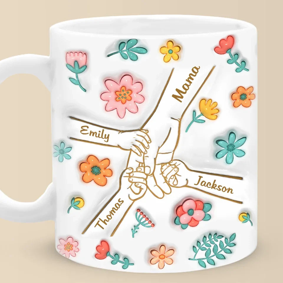 Silent Sacrifices Reflect Endless Love - Family Personalized Custom 3D Inflated Effect Printed Ceramic Mug - Christmas Gift For Mom, Grandma