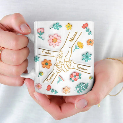 Silent Sacrifices Reflect Endless Love - Family Personalized Custom 3D Inflated Effect Printed Ceramic Mug - Christmas Gift For Mom, Grandma