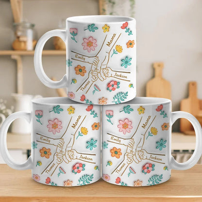 Silent Sacrifices Reflect Endless Love - Family Personalized Custom 3D Inflated Effect Printed Ceramic Mug - Christmas Gift For Mom, Grandma