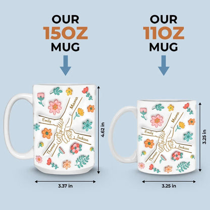 Silent Sacrifices Reflect Endless Love - Family Personalized Custom 3D Inflated Effect Printed Ceramic Mug - Christmas Gift For Mom, Grandma