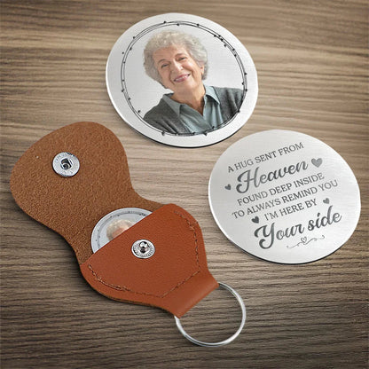 Custom Photo Pocket Hug - Personalized Memorial Sympathy Gifts For Loss Of Mom, Dad - A Beautiful Soul, Forever Cherished