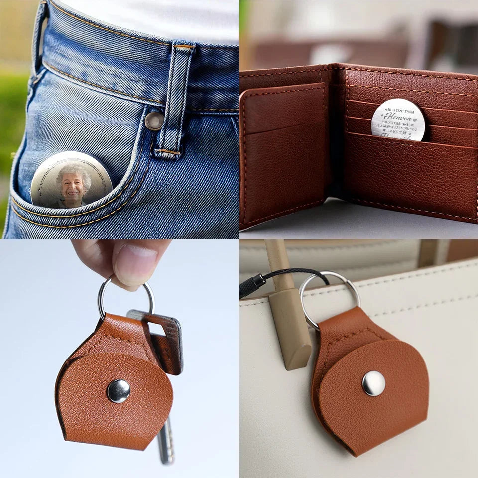 Custom Photo Pocket Hug - Personalized Memorial Sympathy Gifts For Loss Of Mom, Dad - A Beautiful Soul, Forever Cherished