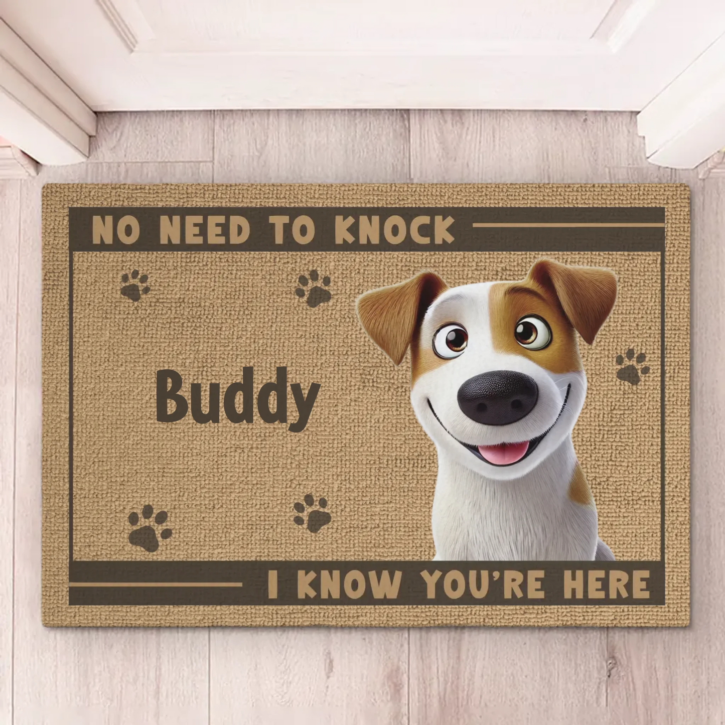 Custom Home Decor Decorative Doormat - Personalized Birthday Gifts For Dog Cat Lovers, Dog Dad And Mom, Cat Owners - No Need To Knock We Know You're Here