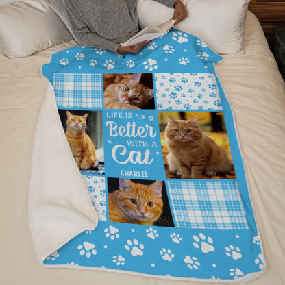 Custom Photo Blanket - Personalized Christmas Memorial Sympathy Gifts For Dogs, Cats - You Were My Favorite Hello And My Hardest Goodbye, Made in USA