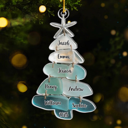 Custom Acrylic Ornament - Personalized Christmas Birthday Gifts For Mom, Dad, Brother, Sister, Kids - Home Is Where Love Grows