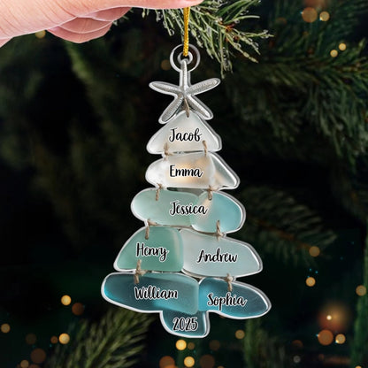 Custom Acrylic Ornament - Personalized Christmas Birthday Gifts For Mom, Dad, Brother, Sister, Kids - Home Is Where Love Grows