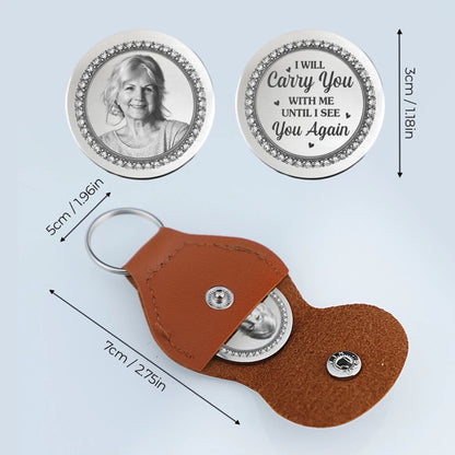 Custom Photo Pocket Hug - Personalized Memorial Sympathy Gifts For Loss Of Mom, Dad - Heaven Holds You Close