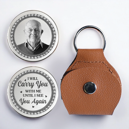 Custom Photo Pocket Hug - Personalized Memorial Sympathy Gifts For Loss Of Mom, Dad - Heaven Holds You Close