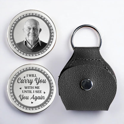 Custom Photo Pocket Hug - Personalized Memorial Sympathy Gifts For Loss Of Mom, Dad - Heaven Holds You Close