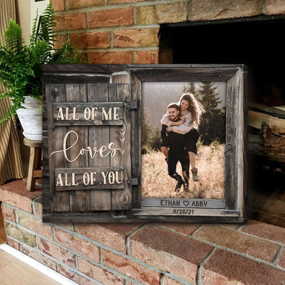 All of Me Canvas Print Personalized Wedding Gift for Couples