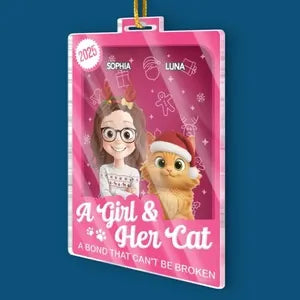 Custom Toy Box Acrylic Ornament - Personalized Christmas Birthday Gifts For Cat Lovers, Cat Mom And Dad - All I Want For Christmas Is Meow