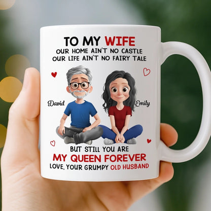 Custom Ceramic Mug - Personalized Anniversary Christmas Wedding Gifts For Husband And Wife, Him And Her - My Forever Starts And Ends With You