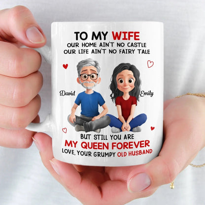 Custom Ceramic Mug - Personalized Anniversary Christmas Wedding Gifts For Husband And Wife, Him And Her - My Forever Starts And Ends With You