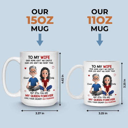 Custom Ceramic Mug - Personalized Anniversary Christmas Wedding Gifts For Husband And Wife, Him And Her - My Forever Starts And Ends With You