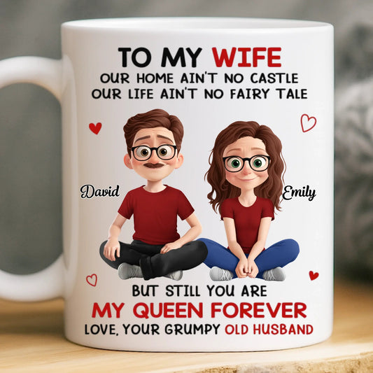 Custom Ceramic Mug - Personalized Anniversary Christmas Wedding Gifts For Husband And Wife, Him And Her - My Forever Starts And Ends With You