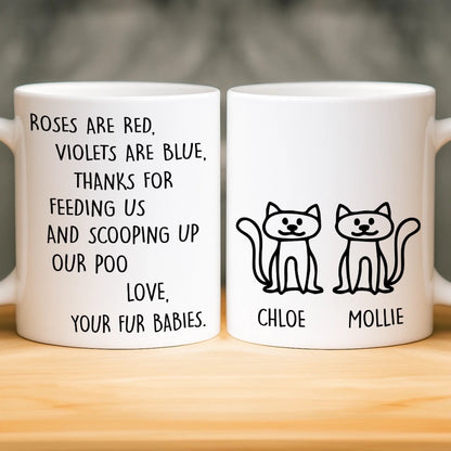 Custom Ceramic Mug - Personalized Christmas Birthday Gifts For Cat Lovers, Cat Mom And Dad - Daily Dose Of Purr Therapy