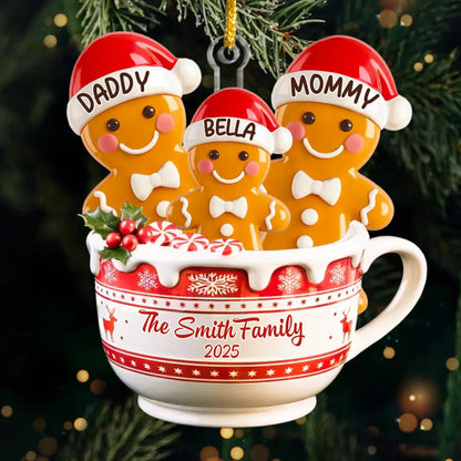 Custom Acrylic Ornament - Personalized Christmas Birthday Gifts For Mom, Dad, Brother, Sister, Kids - Holiday Joy With Our Crew