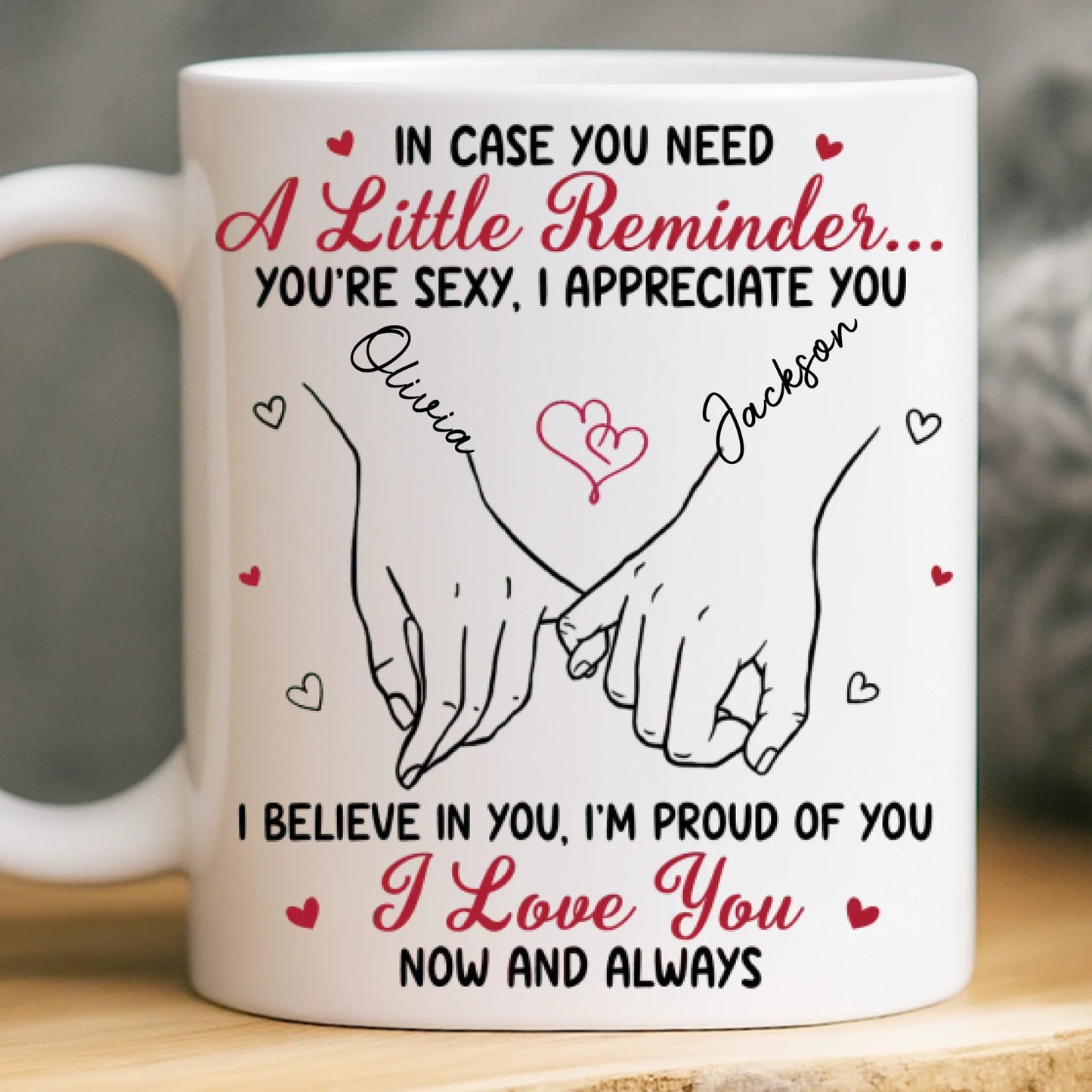 Custom Ceramic Mug - Personalized Anniversary Wedding Gifts For Husband And Wife, Him And Her - Love Growing In Every Season