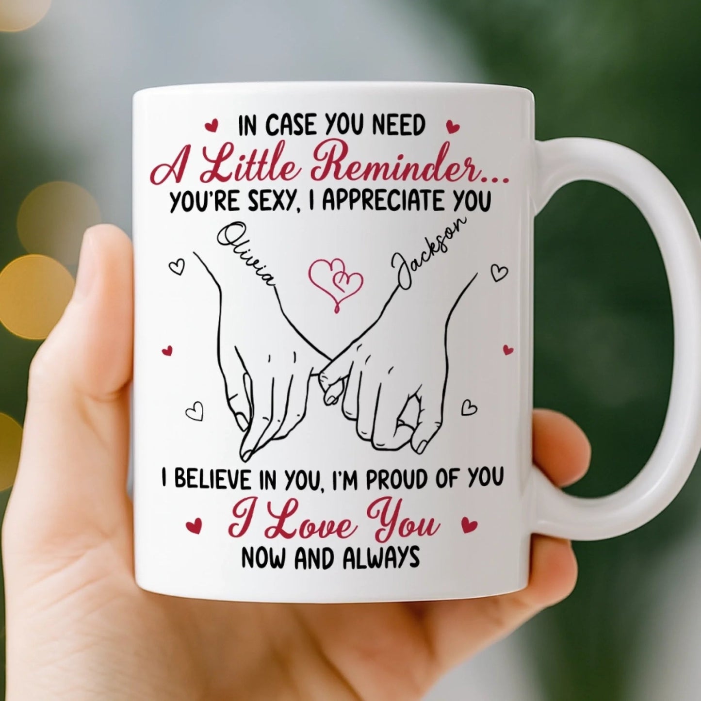 Custom Ceramic Mug - Personalized Anniversary Wedding Gifts For Husband And Wife, Him And Her - Love Growing In Every Season