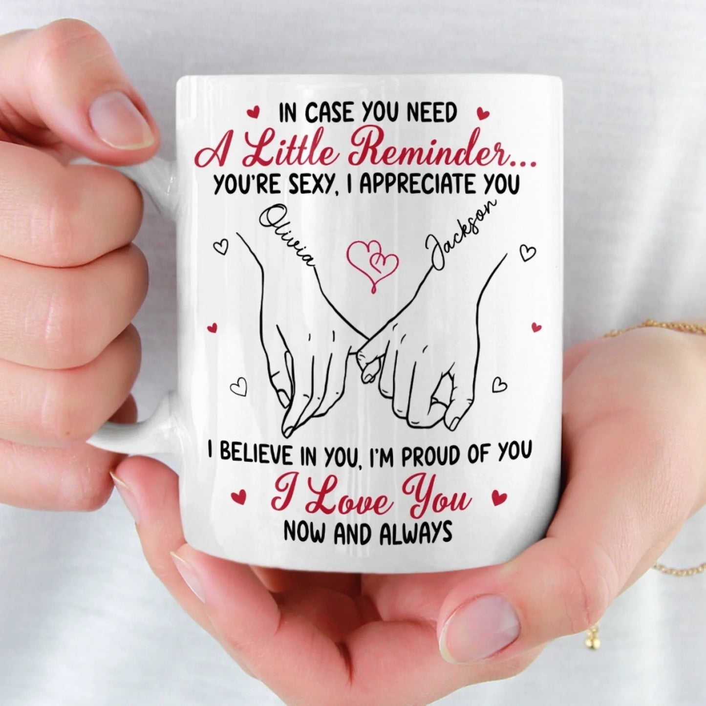 Custom Ceramic Mug - Personalized Anniversary Wedding Gifts For Husband And Wife, Him And Her - Love Growing In Every Season