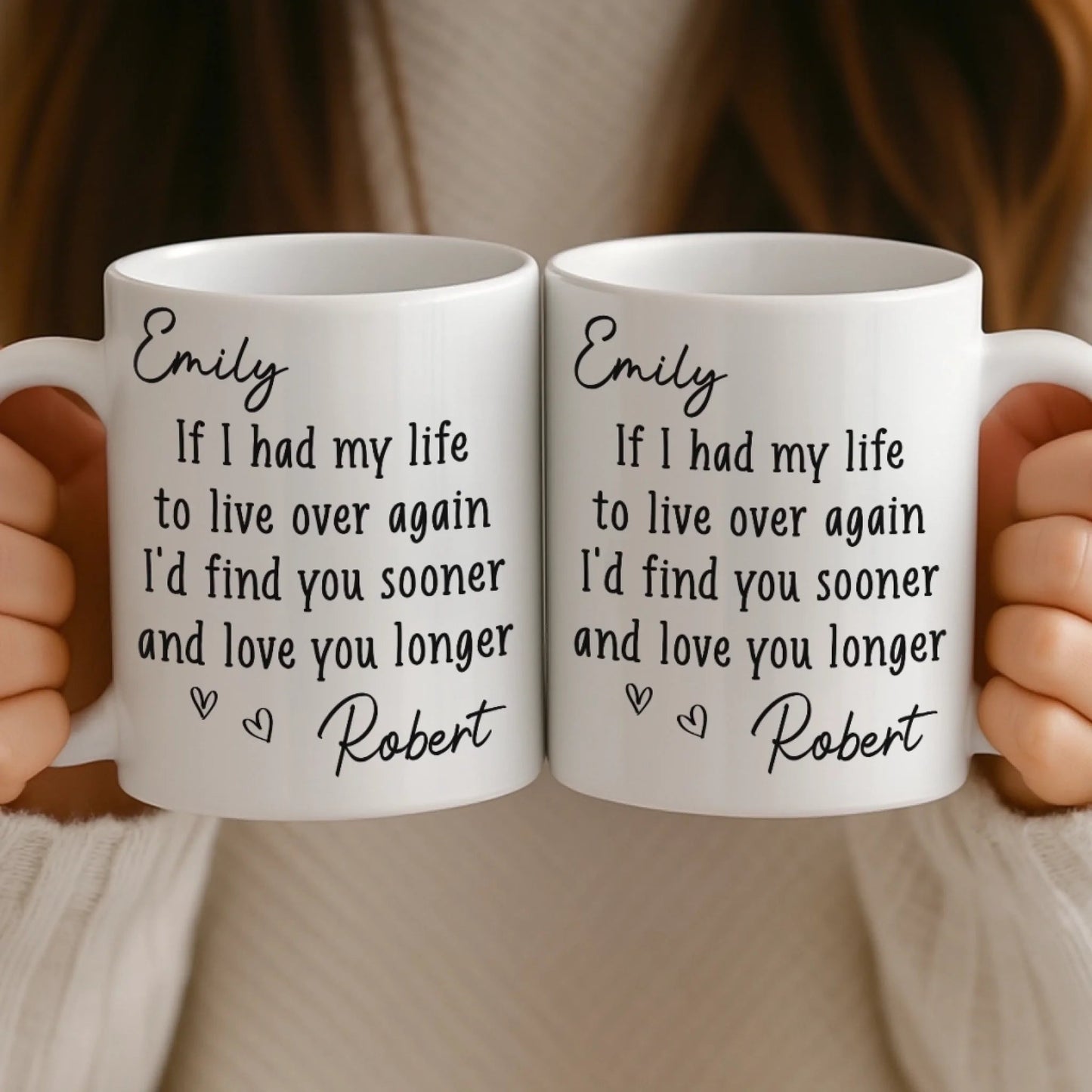 Custom Ceramic Mug - Personalized Anniversary Wedding Gifts For Husband And Wife, Him And Her - Love You More Every Day