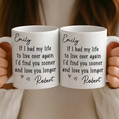 Custom Ceramic Mug - Personalized Anniversary Wedding Gifts For Husband And Wife, Him And Her - Love You More Every Day
