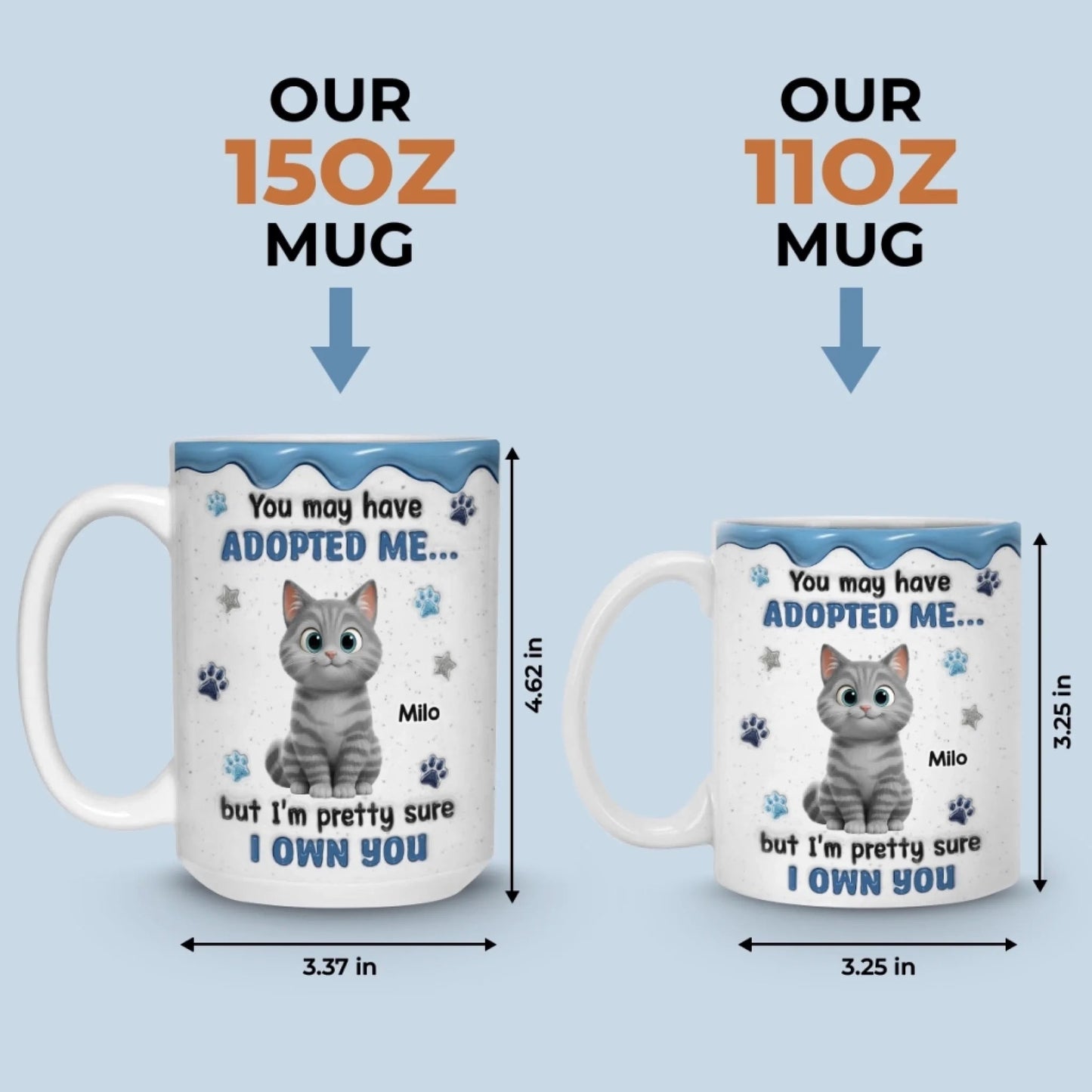 Custom Ceramic Mug - Personalized Birthday Gifts For Cat Lovers, Cat Mom And Dad - My Cats Own My Heart
