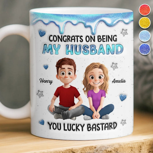 Custom 3D Inflated Effect Printed Ceramic Mug - Personalized Anniversary Wedding Gifts For Husband And Wife, Him And Her - Love Chosen Again And Again