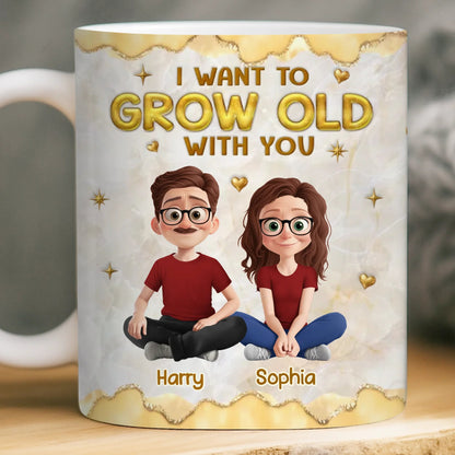 Custom 3D Inflated Effect Printed Ceramic Mug - Personalized Anniversary Wedding Gifts For Husband And Wife, Him And Her - Our Connection Feels Natural