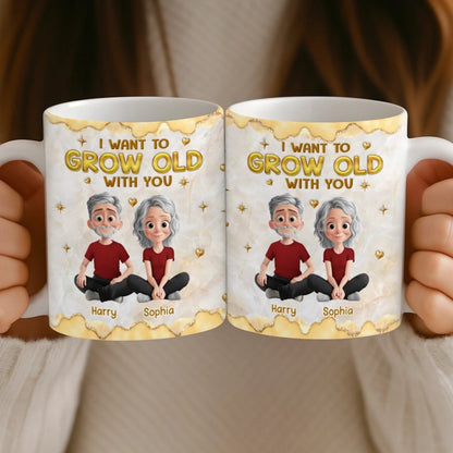 Custom 3D Inflated Effect Printed Ceramic Mug - Personalized Anniversary Wedding Gifts For Husband And Wife, Him And Her - Our Connection Feels Natural