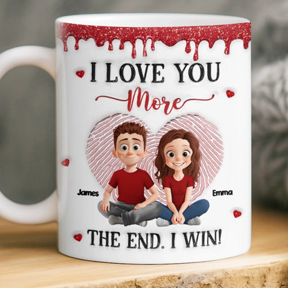 Custom 3D Inflated Effect Printed Ceramic Mug - Personalized Anniversim And Her - Together Is Where Peace Livesary Wedding Gifts For Husband And Wife, H