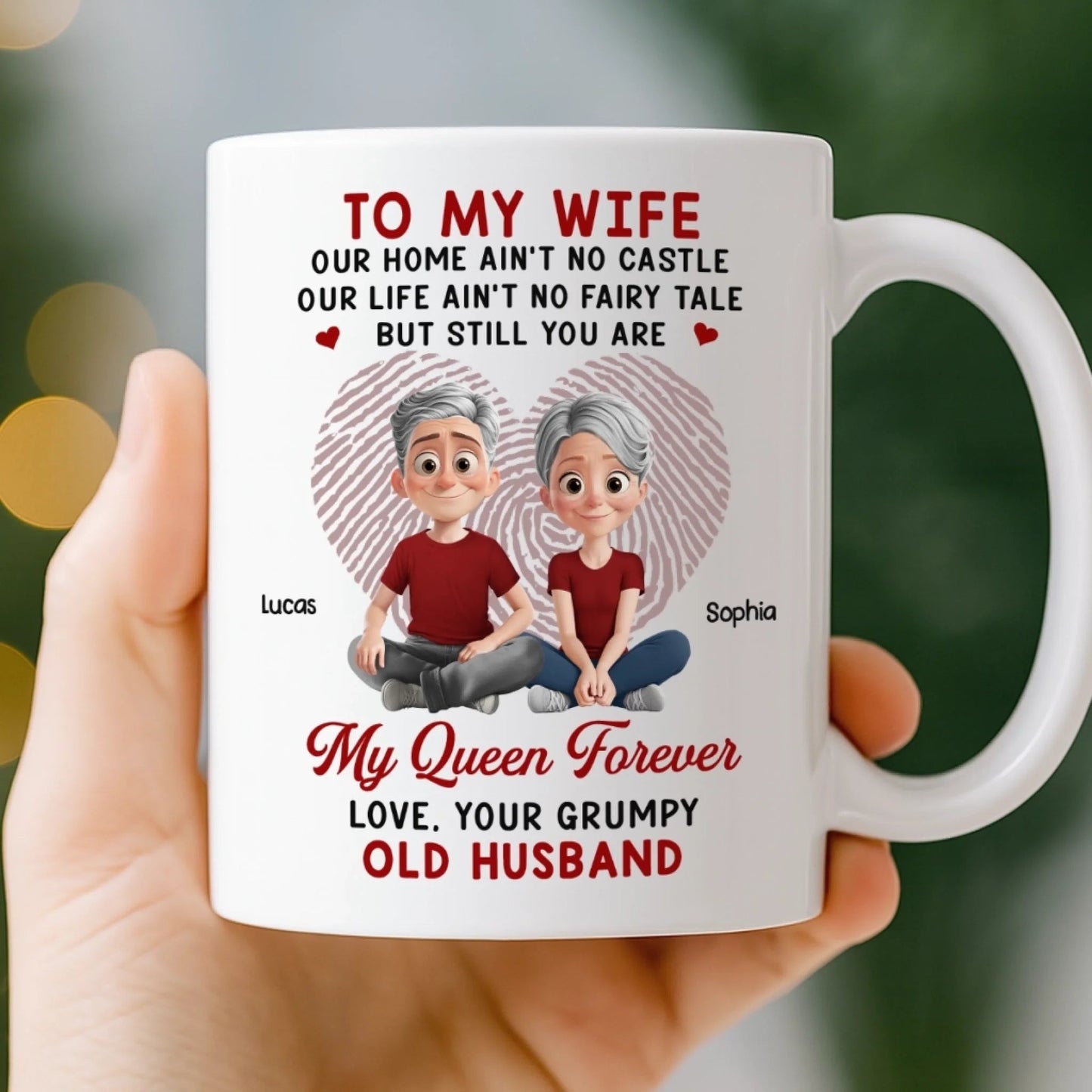 Custom Ceramic Mug - Personalized Anniversary Wedding Gifts For Husband And Wife, Him And Her - Our Love Keeps Growing