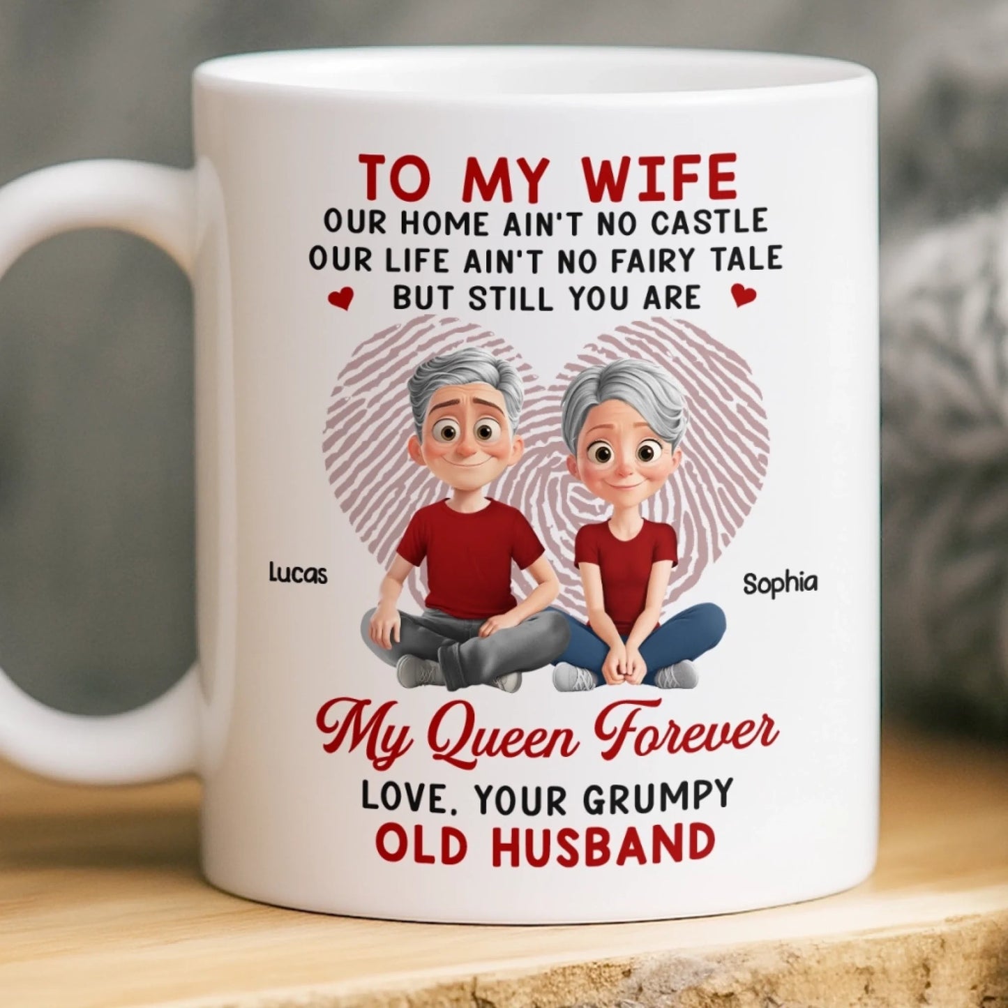 Custom Ceramic Mug - Personalized Anniversary Wedding Gifts For Husband And Wife, Him And Her - Our Love Keeps Growing