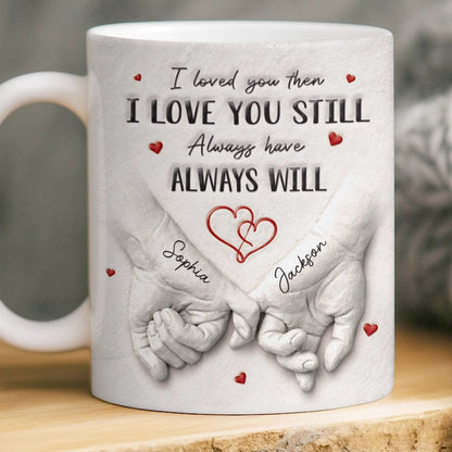 Custom 3D Inflated Effect Printed Ceramic Mug - Personalized Anniversary Wedding Gifts For Husband And Wife, Him And Her - Love Grows Stronger With Us