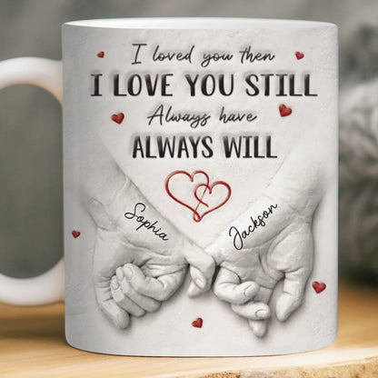 Custom 3D Inflated Effect Printed Ceramic Mug - Personalized Anniversary Wedding Gifts For Husband And Wife, Him And Her - Love Grows Stronger With Us
