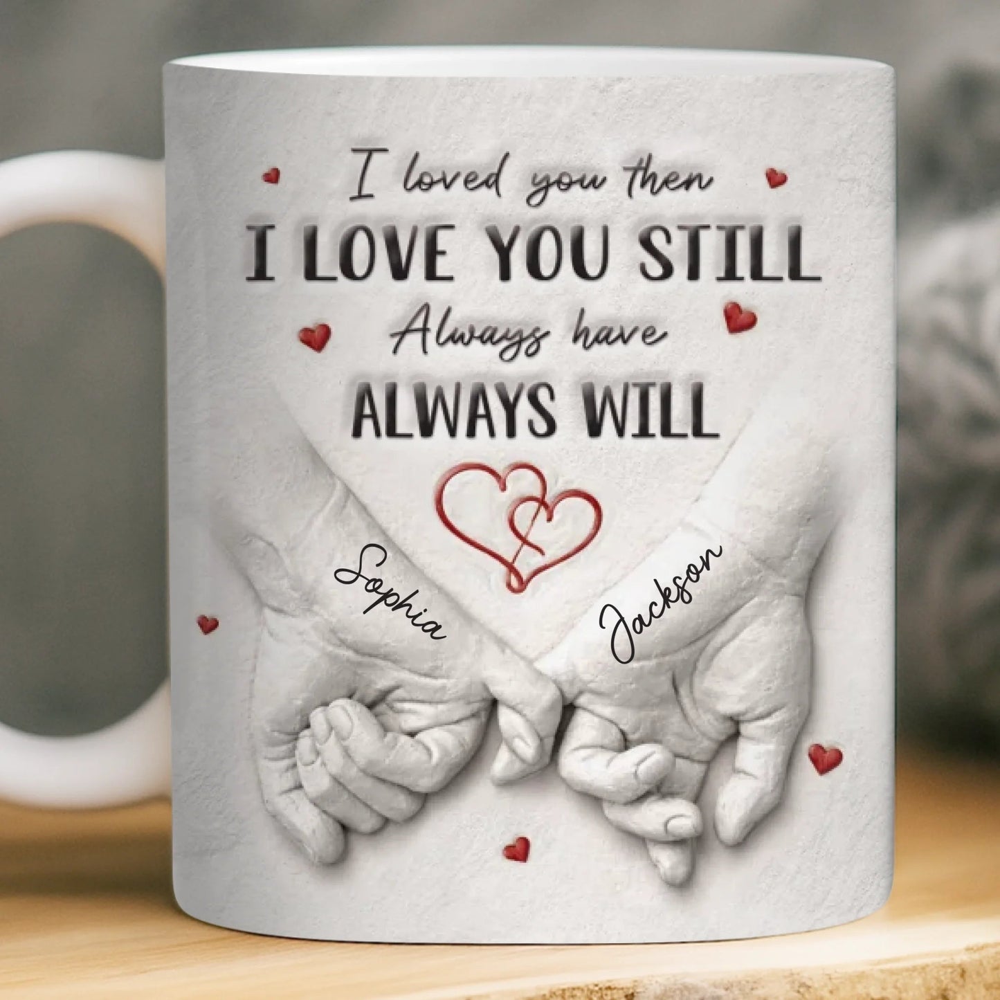 Custom 3D Inflated Effect Printed Ceramic Mug - Personalized Anniversary Wedding Gifts For Husband And Wife, Him And Her - Love Grows Stronger With Us