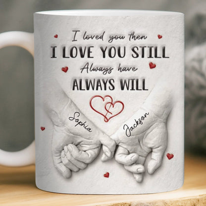 Custom 3D Inflated Effect Printed Ceramic Mug - Personalized Anniversary Wedding Gifts For Husband And Wife, Him And Her - Love Grows Stronger With Us