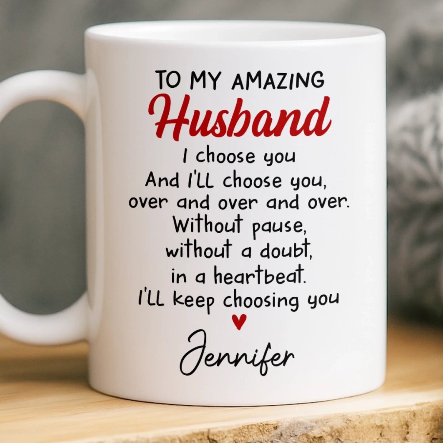 Custom Ceramic Mug - Personalized Anniversary Wedding Gifts For Husband And Wife, Him And Her - Two Lives One Rhythm