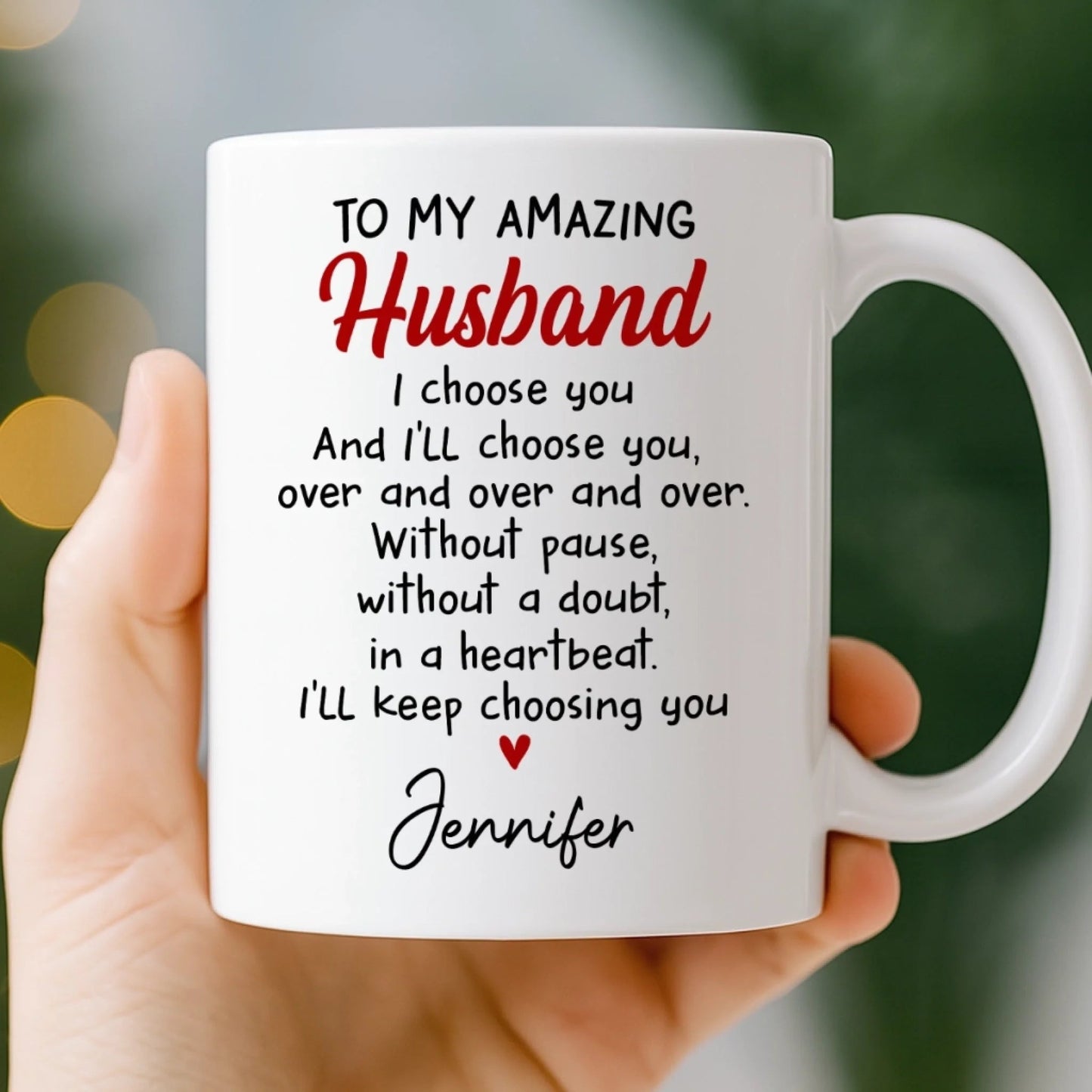 Custom Ceramic Mug - Personalized Anniversary Wedding Gifts For Husband And Wife, Him And Her - Two Lives One Rhythm
