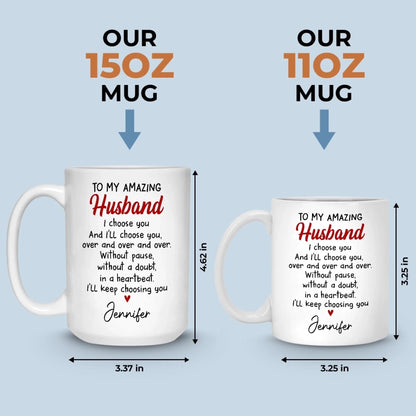 Custom Ceramic Mug - Personalized Anniversary Wedding Gifts For Husband And Wife, Him And Her - Two Lives One Rhythm