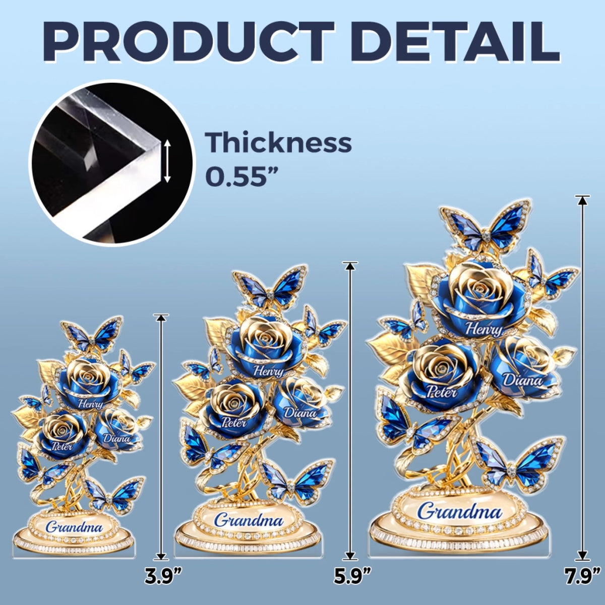 Custom Acrylic Plaque - Personalized Mother's Day Gifts For Mom, Grandma - Love Rooted In Motherhood