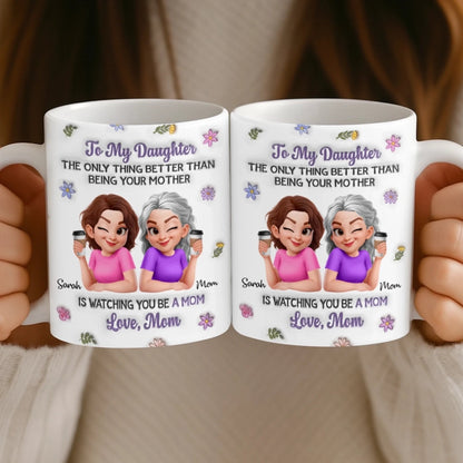 Custom 3D Inflated Effect Printed Mug - Personalized Mother's Day Gifts For Mom, Daughter - Love Beyond Words