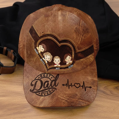 Custom Hat, All Over Print Classic Cap - Personalized 4th Of July Gifts For Dad, Grandpa - Home Of The Brave Dad
