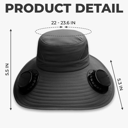 Custom Hat With Fans Solar Power - Personalized Birthday Garden Gifts For Gardeners - Her Happy, Blooming Green World
