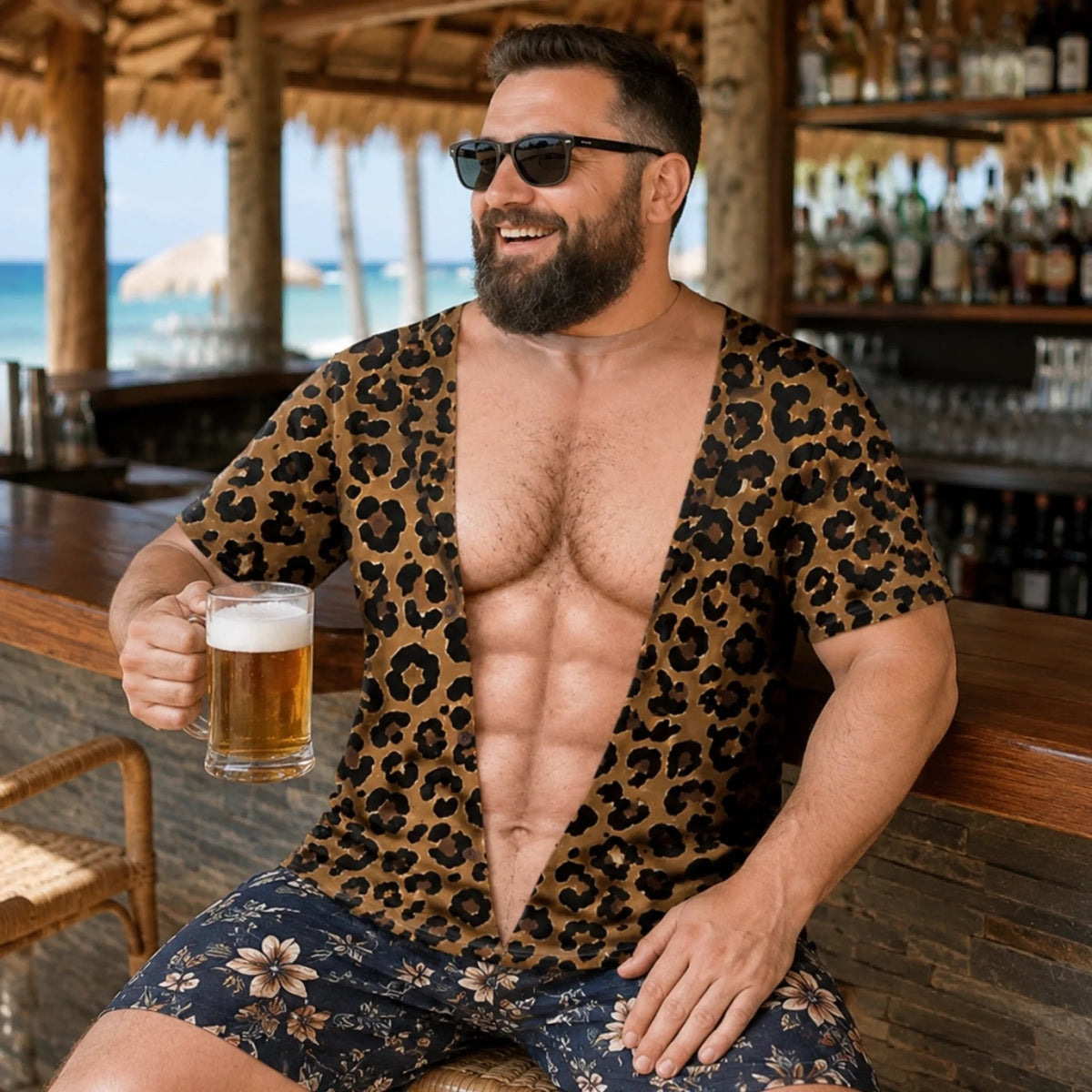 Six-packs Summer Beach Shirt, Custom Funny T-shirt - Personalized Birthday Gifts For Men - Confidence Included