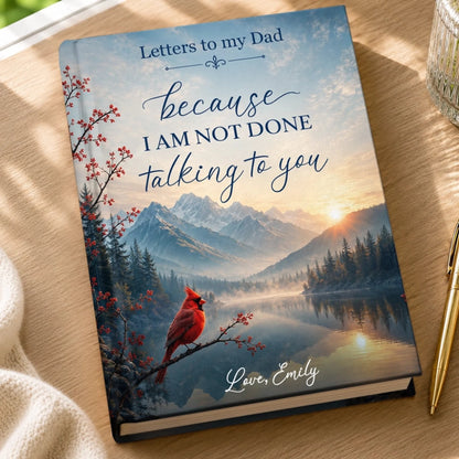 Custom Hardcover Journal - Personalized Memorial Sympathy Gifts For Loss Of Mom, Dad - Forever Remembered Always Loved